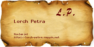 Lorch Petra névjegykártya